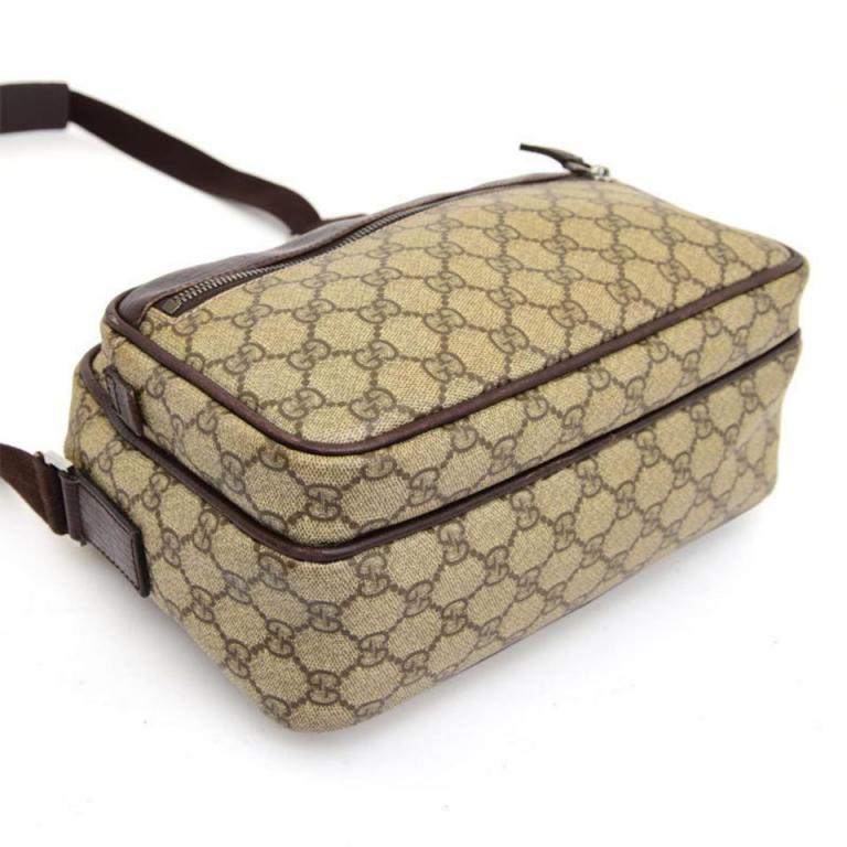 Gucci Supreme Gg Monogram Camera 232187 Brown Coated Canvas Cross Body Bag For Sale 3