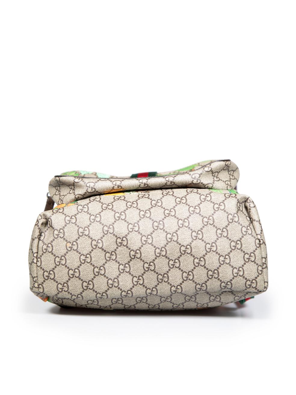 Women's Gucci Supreme GG Monogram Tian Web Single Buckle Backpack For Sale