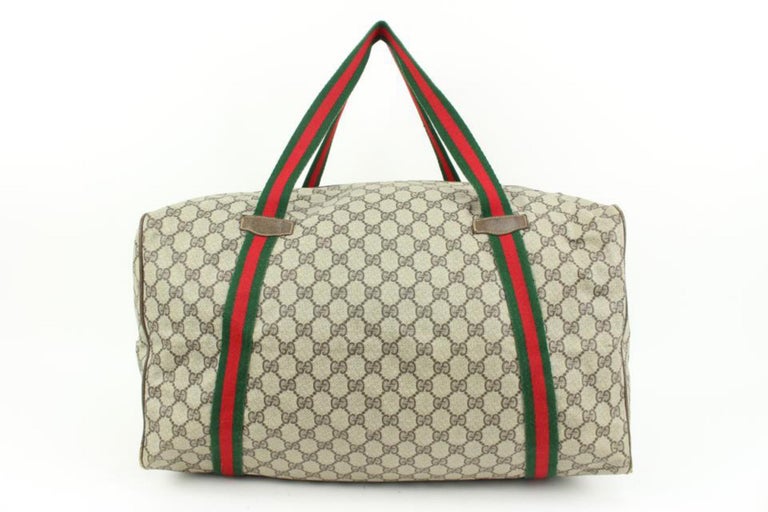 Gucci Supreme GG Web Handle Boston Duffle Bag 82gz422s at 1stDibs | gucci  duffle bag, gucci gas, gucci duffle bag vintage