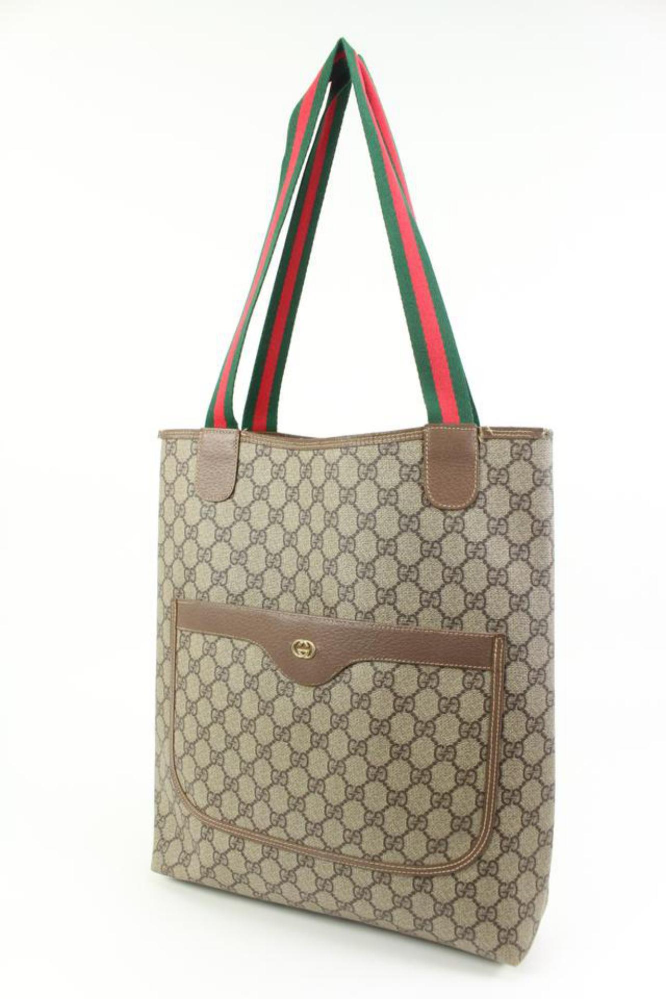 Gucci Supreme GG Web Handle Shopper Tote Bag 74gz411s
Date Code/Serial Number: 002-58-6487 4023
Made In: Italy
Measurements: Length:  14
