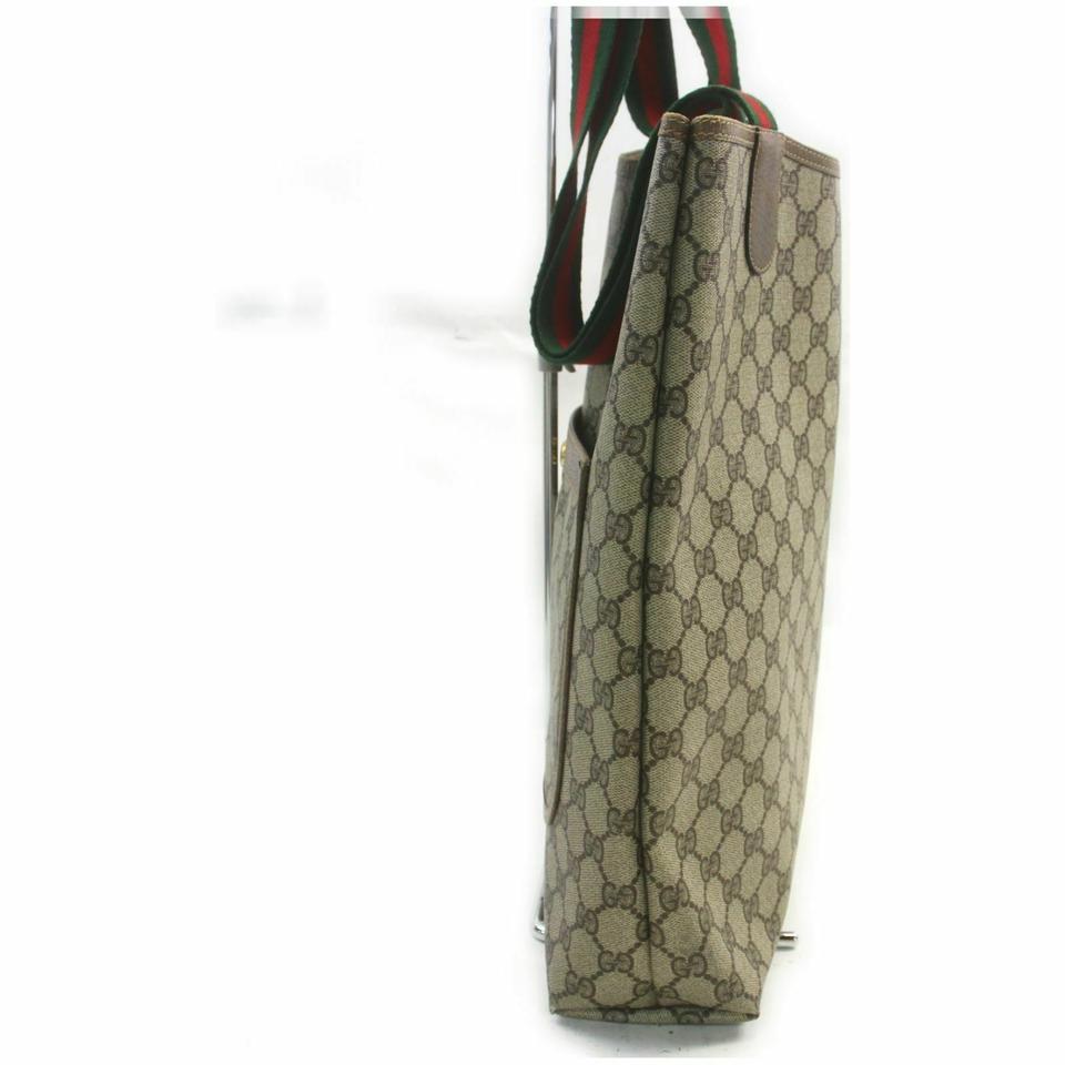 Gucci Supreme GG Web Large Shopping Tote 860964 In Good Condition For Sale In Dix hills, NY