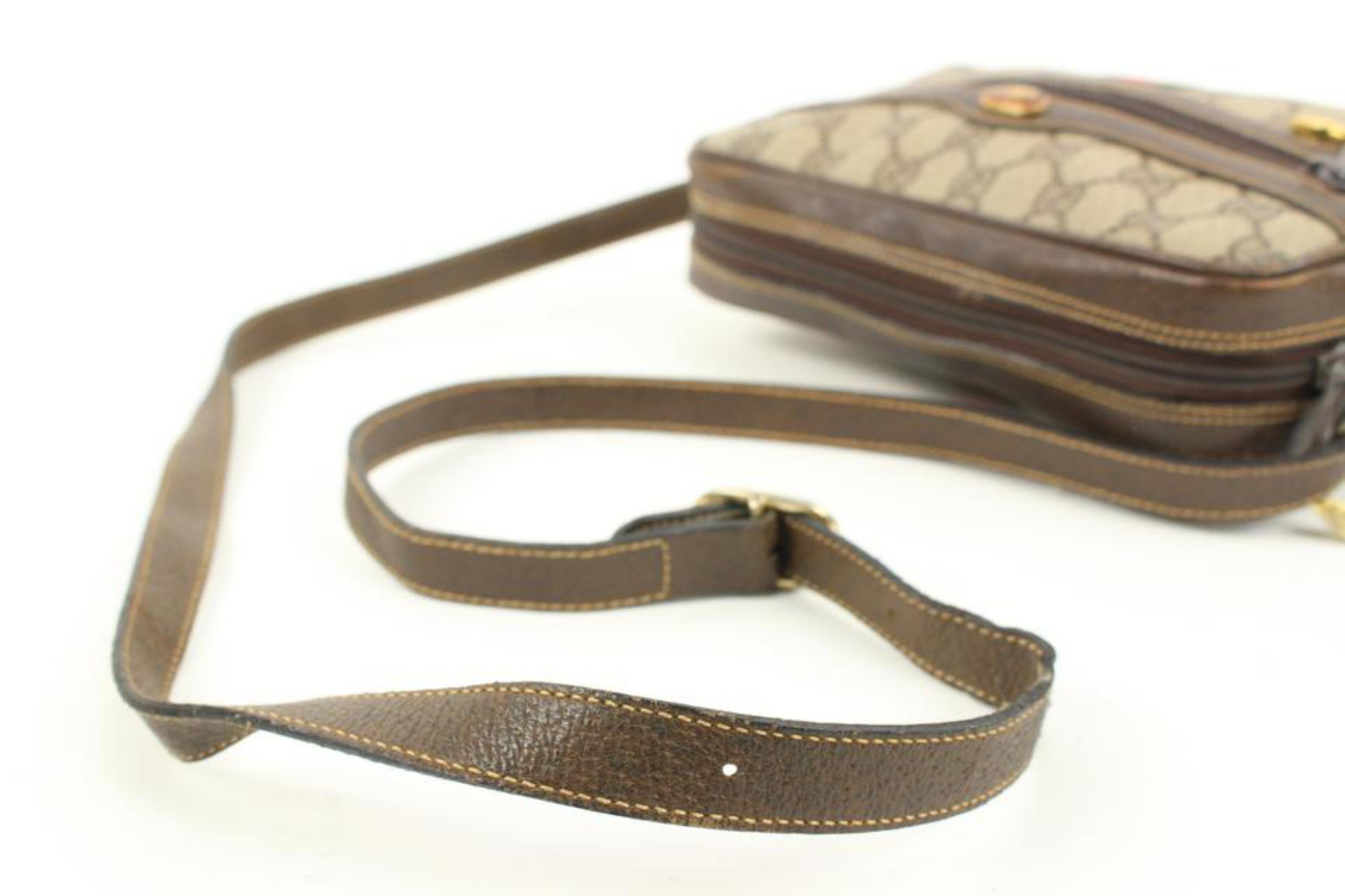 Gray Gucci Supreme GG Web Ophidia Crossbody Camera bag s29g36