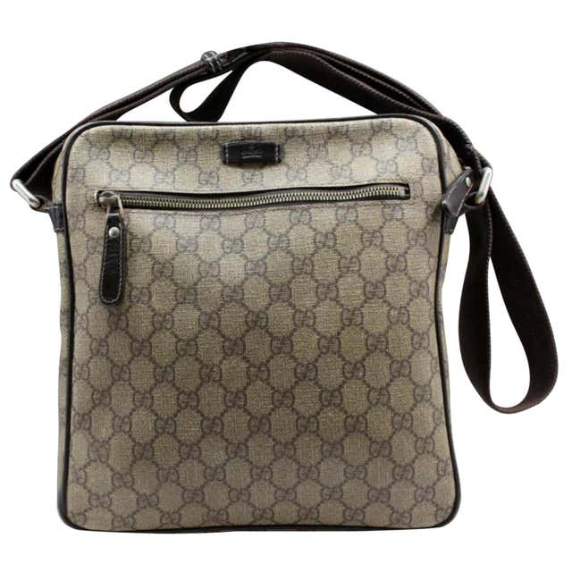 Gucci Supreme Monogram 232381 Brown Coated Canvas Cross Body Bag For ...