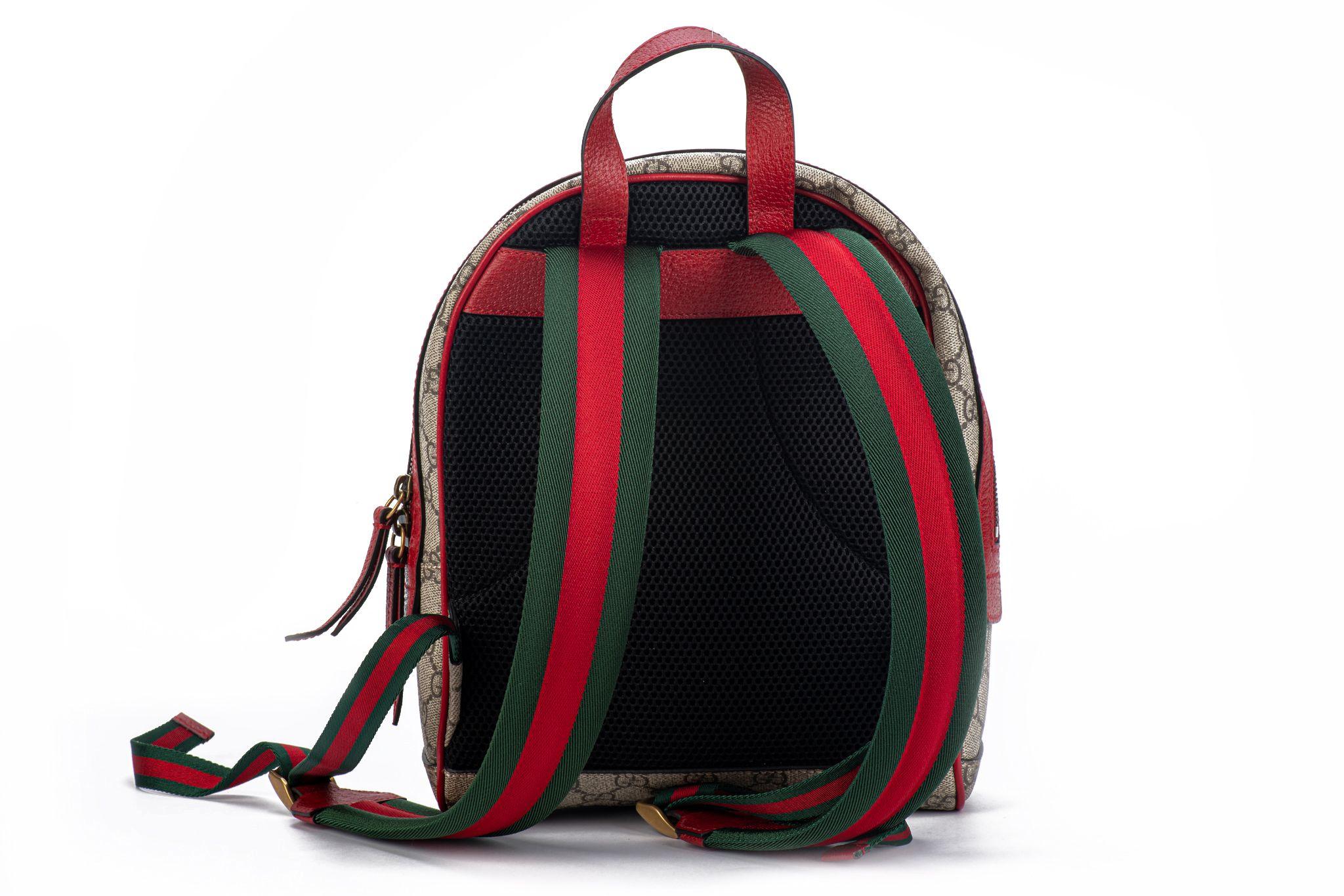 Brown Gucci Supreme Monogram Backpack New