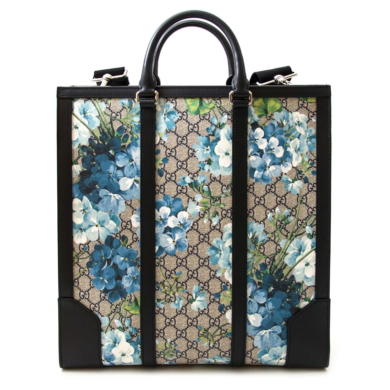 gucci flower bag blue