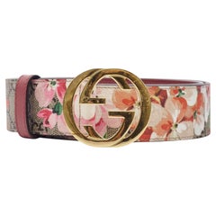 Gucci Supreme Monogramm Floral Interlocking GG Gürtel (Größe 75/30)