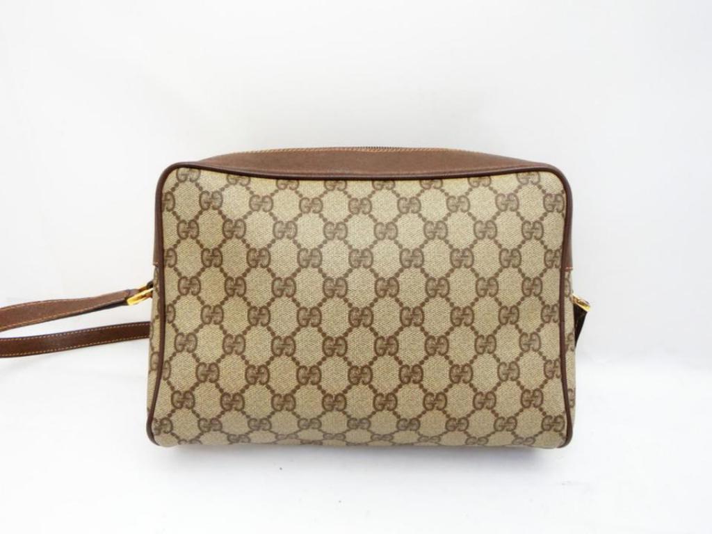Gucci Supreme Monogram Gg Ophidia Medium Camera 232355 Cross Body Bag In Fair Condition For Sale In Forest Hills, NY