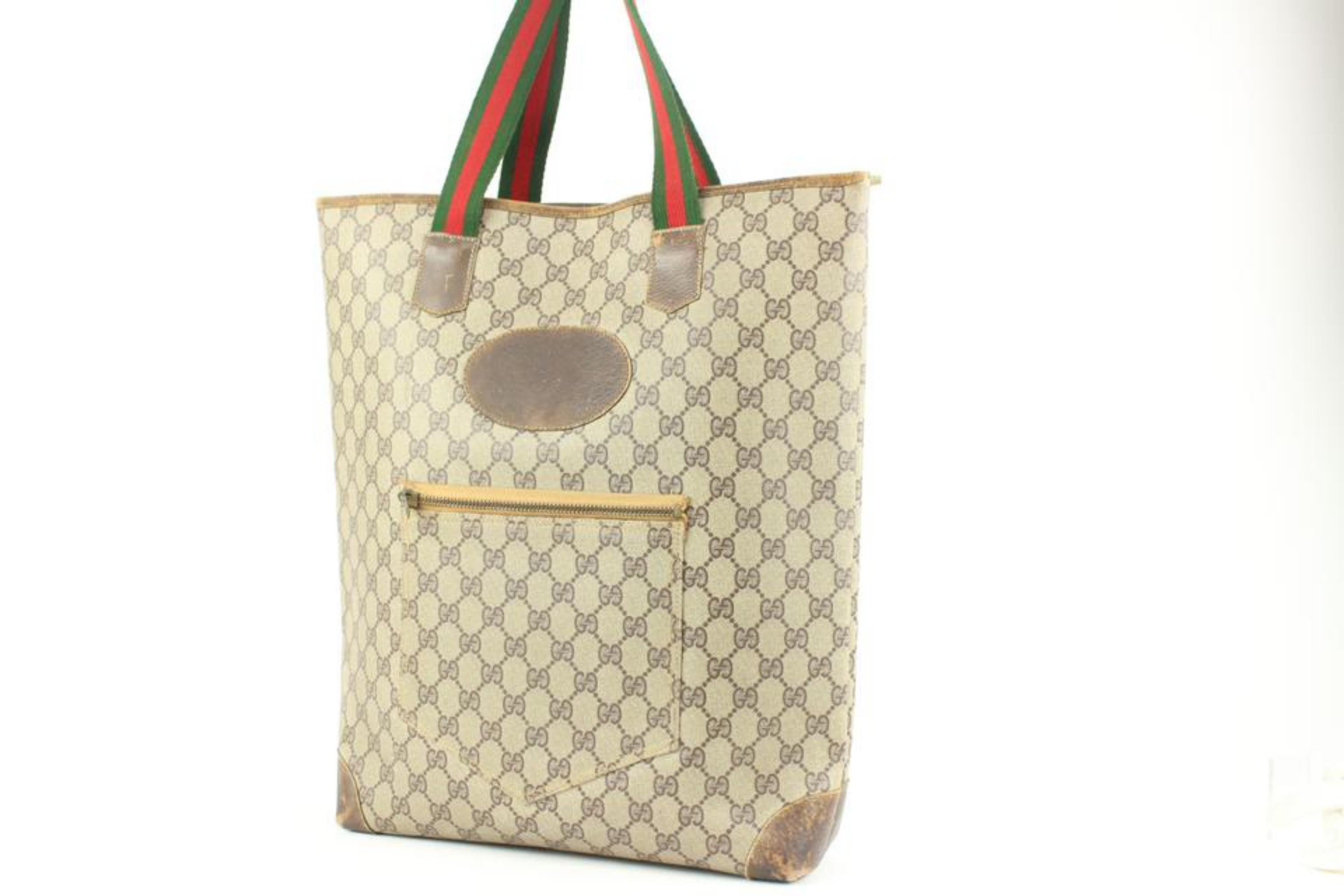 Gucci Supreme Monogram GG Web Handle Tote Bag 1GG106 For Sale 4
