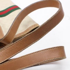 Gucci Supreme Monogram Sherry Large Web Shopper 869788 Beige Coated Canvas Tote