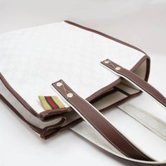 Gucci Supreme Shopper 867245 White Coated Canvas Tote