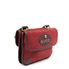 GUCCI Supreme Shoulder bag in Red Suede
