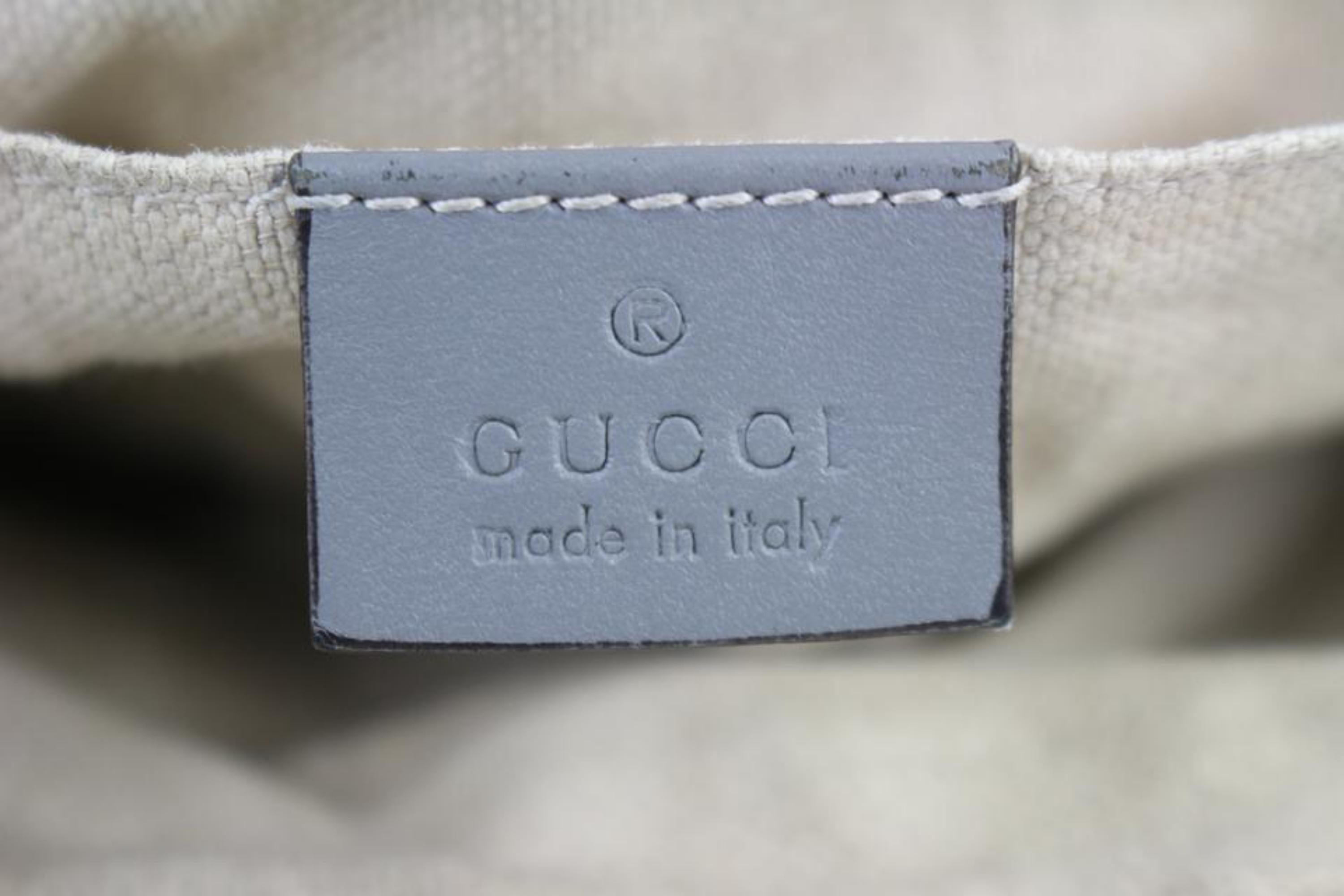 Gucci Supreme Slate Blue Fanny Pack Belt Waist Pouch 5gj0111 Grey Cross Body Bag In Good Condition For Sale In Forest Hills, NY