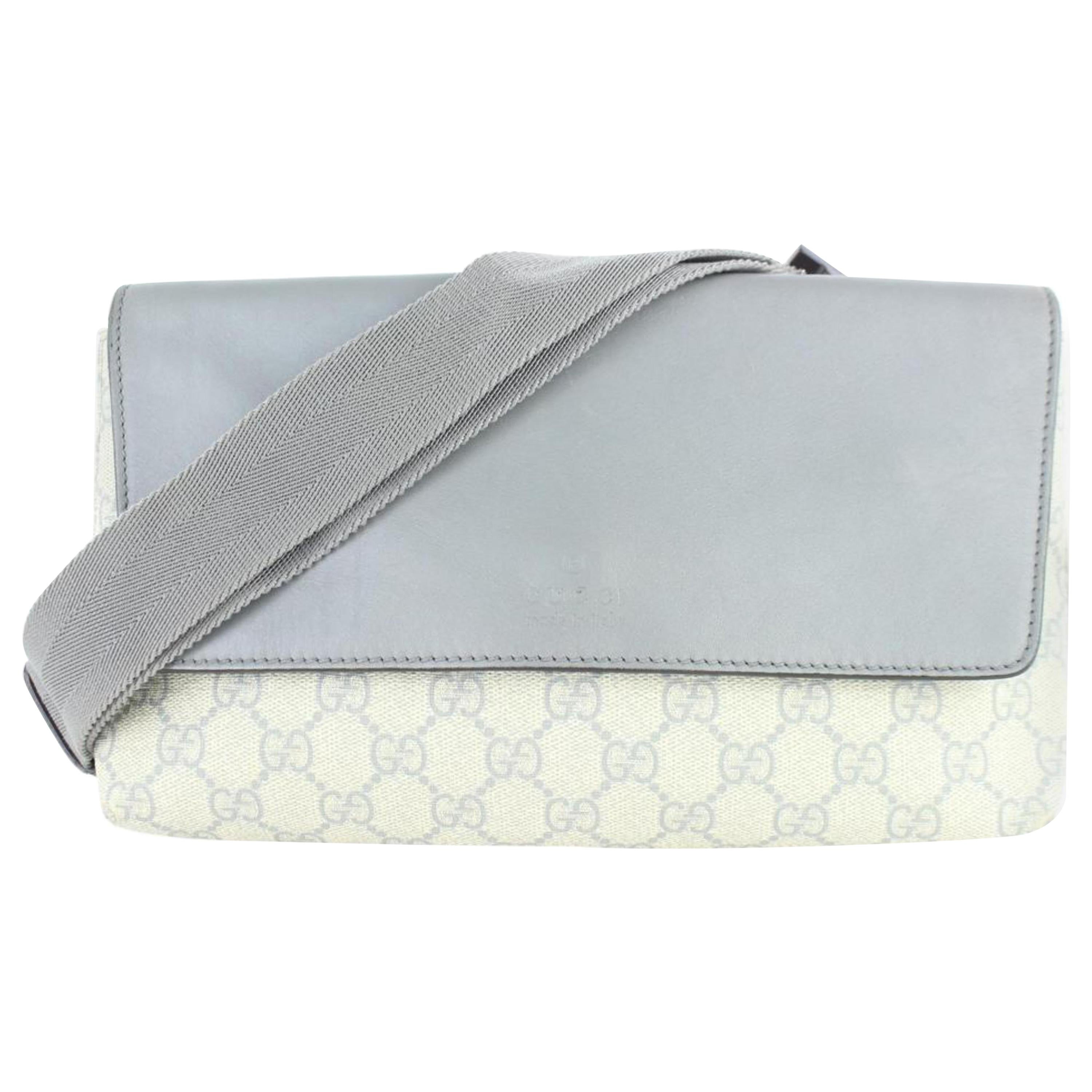 Gucci Supreme Slate Blue Fanny Pack Belt Waist Pouch 5gj0111 Grey Cross Body Bag For Sale