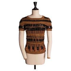 Pull en viscose et coton Gucci printemps-été 2011, orné de perles, taille S
