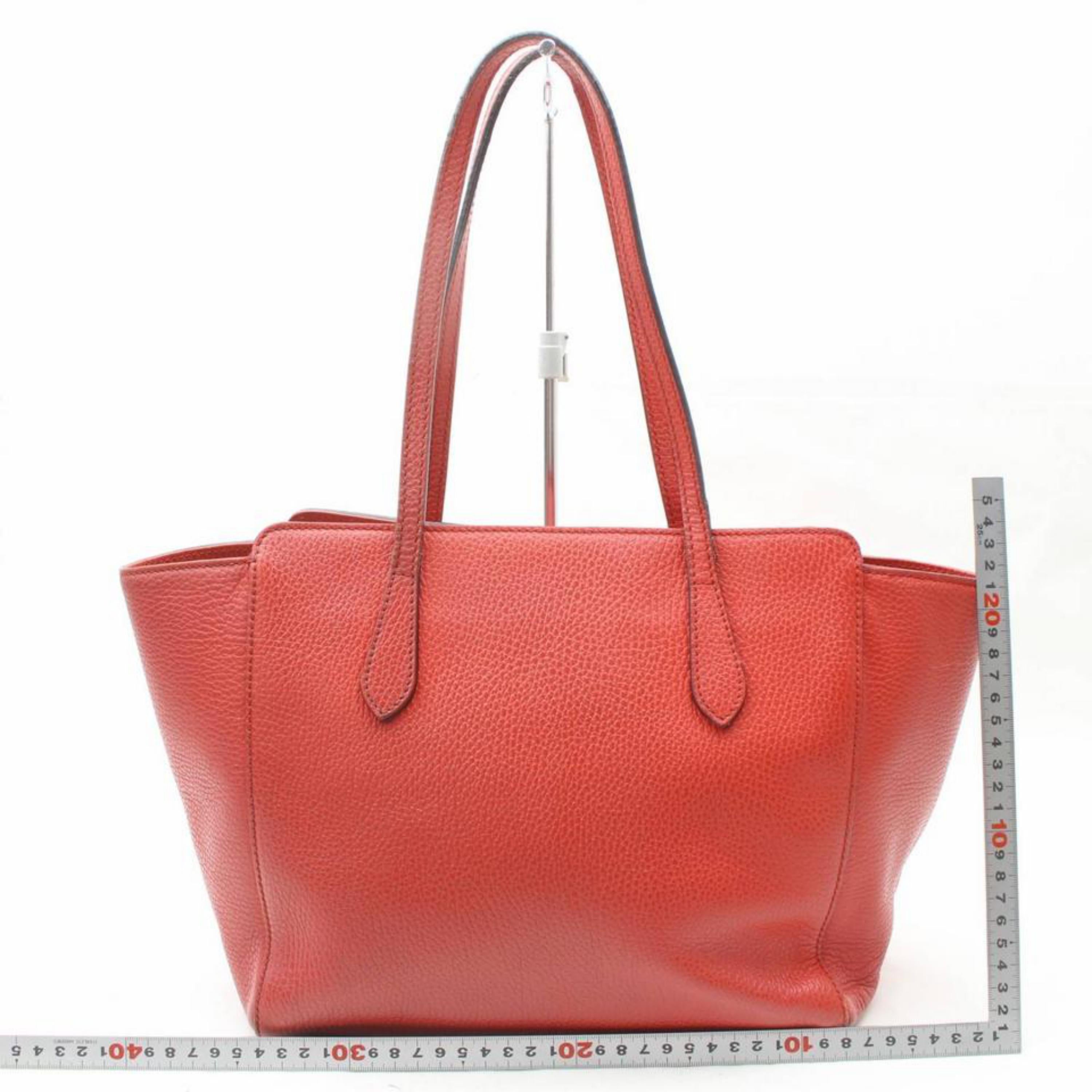 Gucci Swing 869592 Red Leather Tote For Sale 1