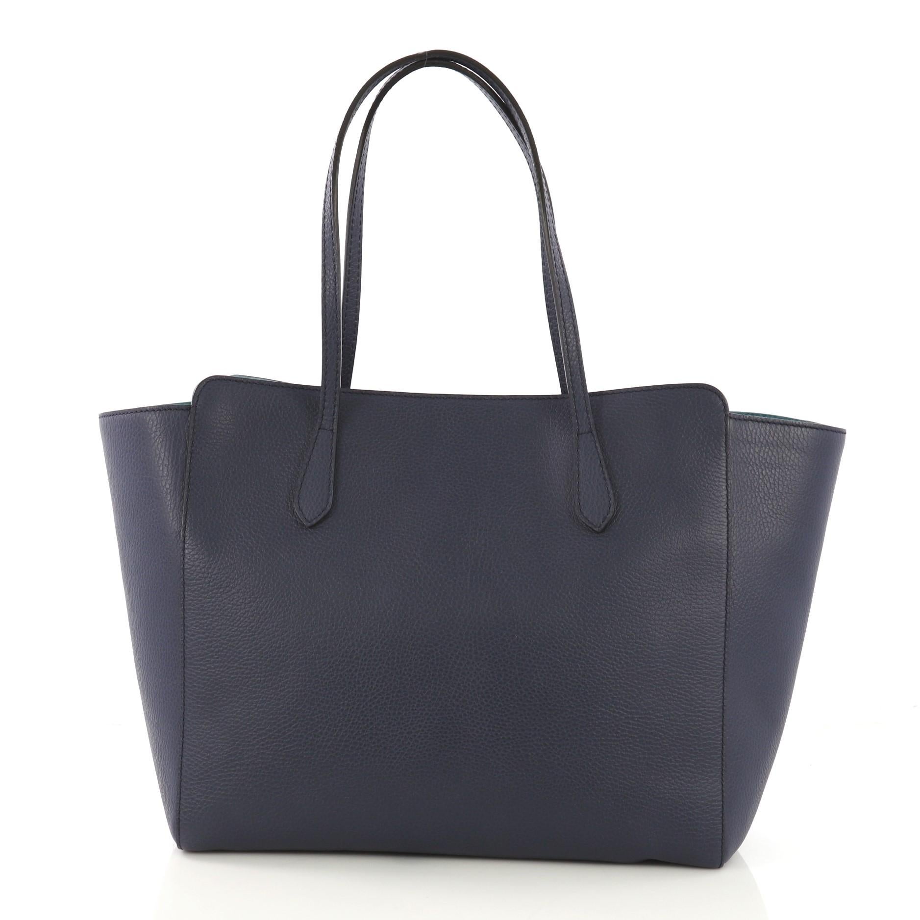 Gucci Swing Tote Leather Medium In Excellent Condition In NY, NY