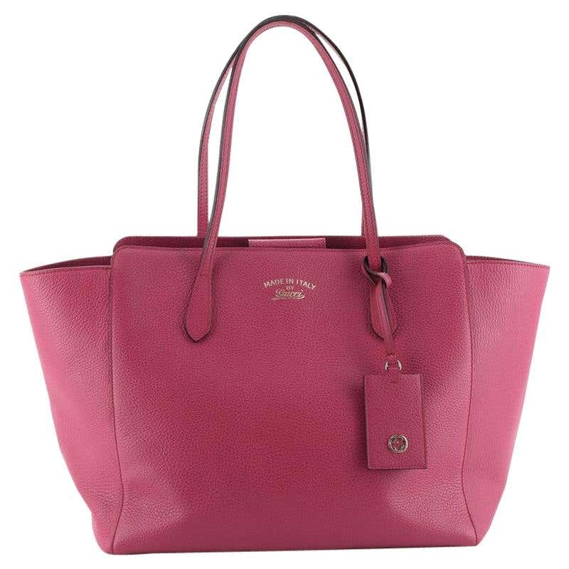 Gucci Dark Pink Leather Soho Shoulder Bag Tote For Sale at 1stdibs