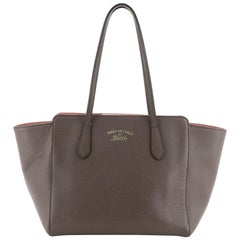Gucci Swing Tote Leather Small, crafted in brown leather