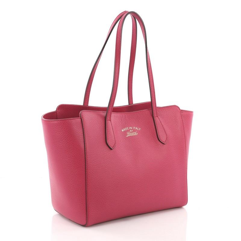 Pink Gucci Swing Tote Leather Small