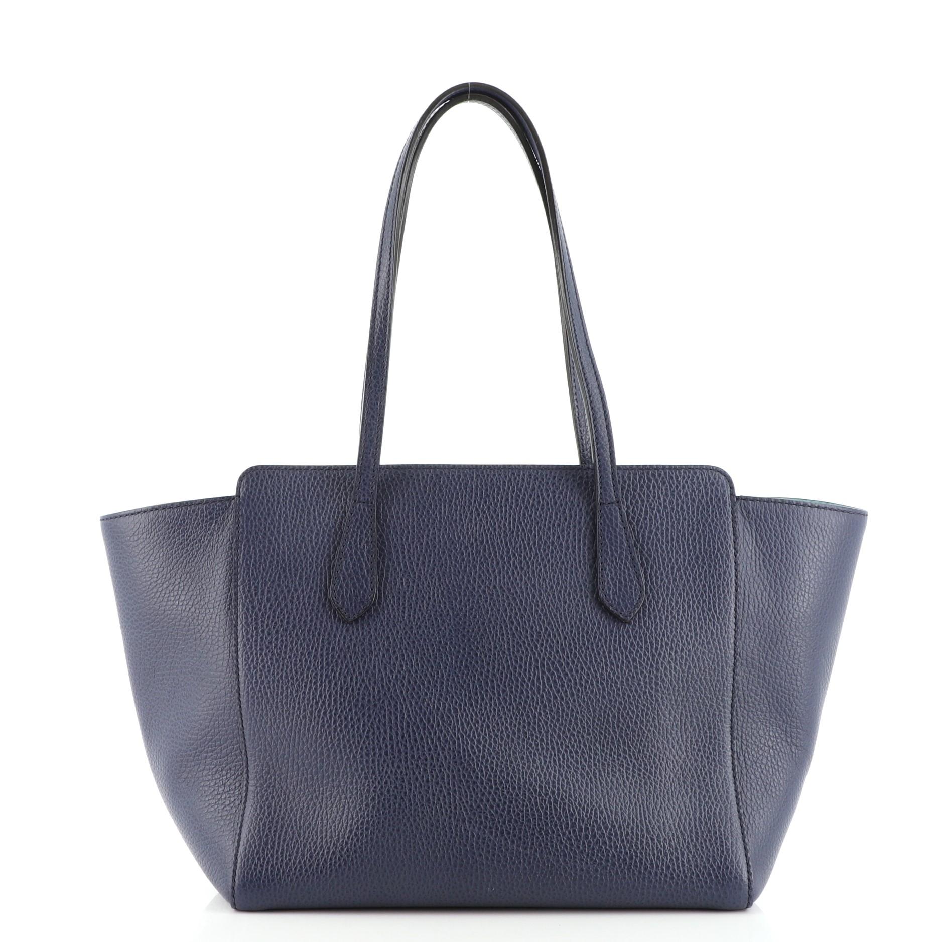 Gucci Swing Tote Leder klein im Zustand „Gut“ in NY, NY