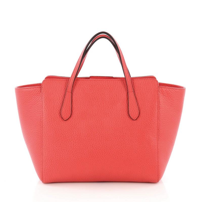 Gucci Swing Tote Leather Small In Good Condition In NY, NY