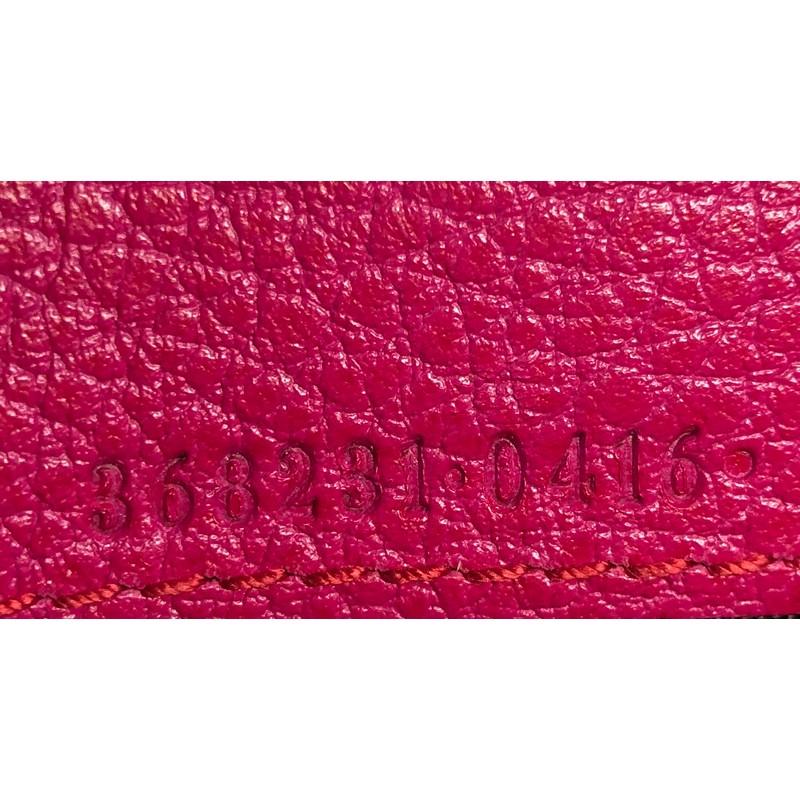 Pink Gucci Swing Wallet on Strap Leather