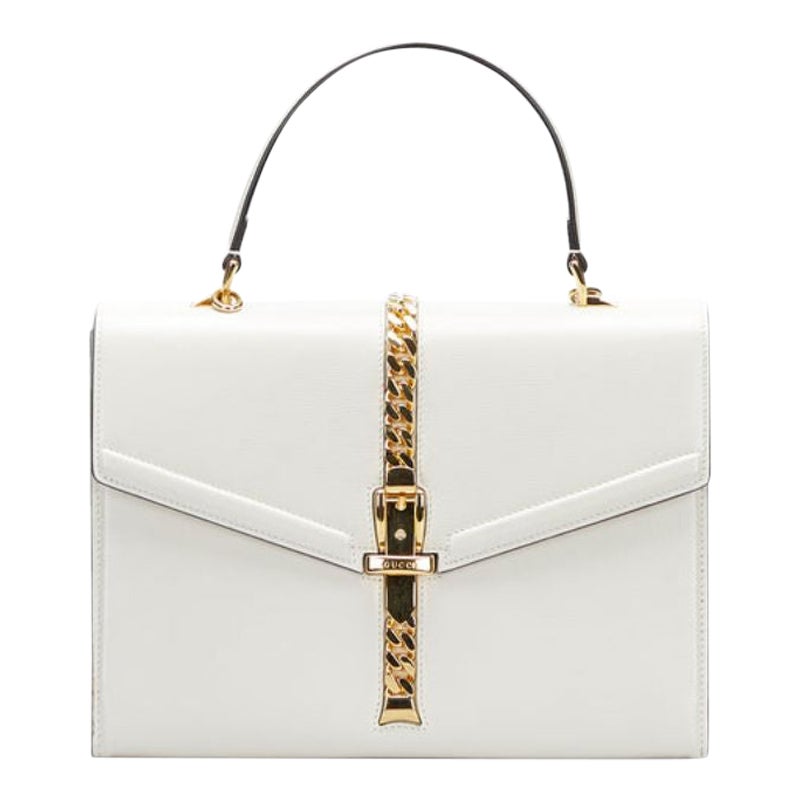 Gucci Sylvie 1969 Leather Satchel Bag