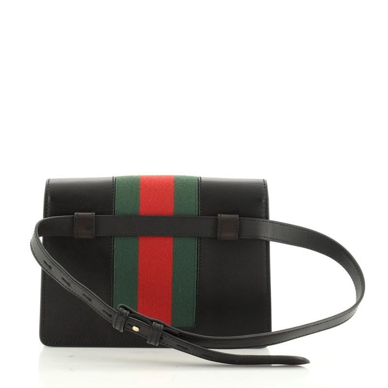 Black Gucci Sylvie Belt Bag Leather 