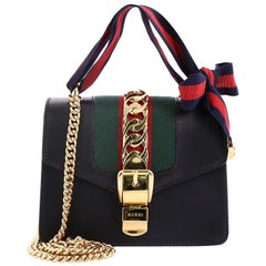 Gucci Sylvie Chain Shoulder Bag Leather Mini