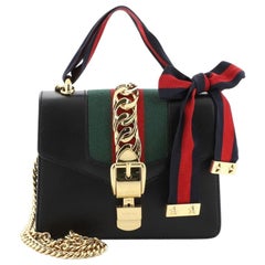 Gucci Sylvie Chain Shoulder Bag Leather Mini