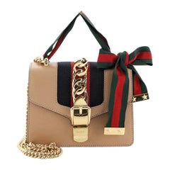 Gucci Sylvie Chain Shoulder Bag Leather Mini