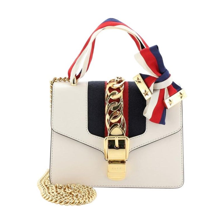 Gucci Sylvie Chain Shoulder Bag Leather Mini at 1stDibs