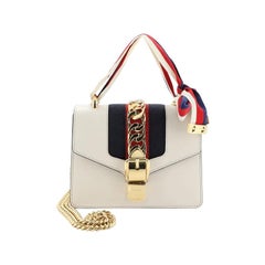 Gucci Sylvie Chain Shoulder Bag Leather Mini
