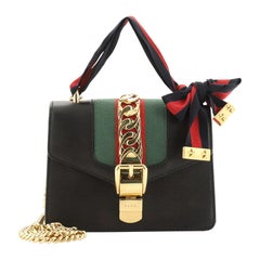 Gucci Sylvie Chain Shoulder Bag Leather Mini Gucci Sylvie Chain Shoulder Bag Leather Mini
