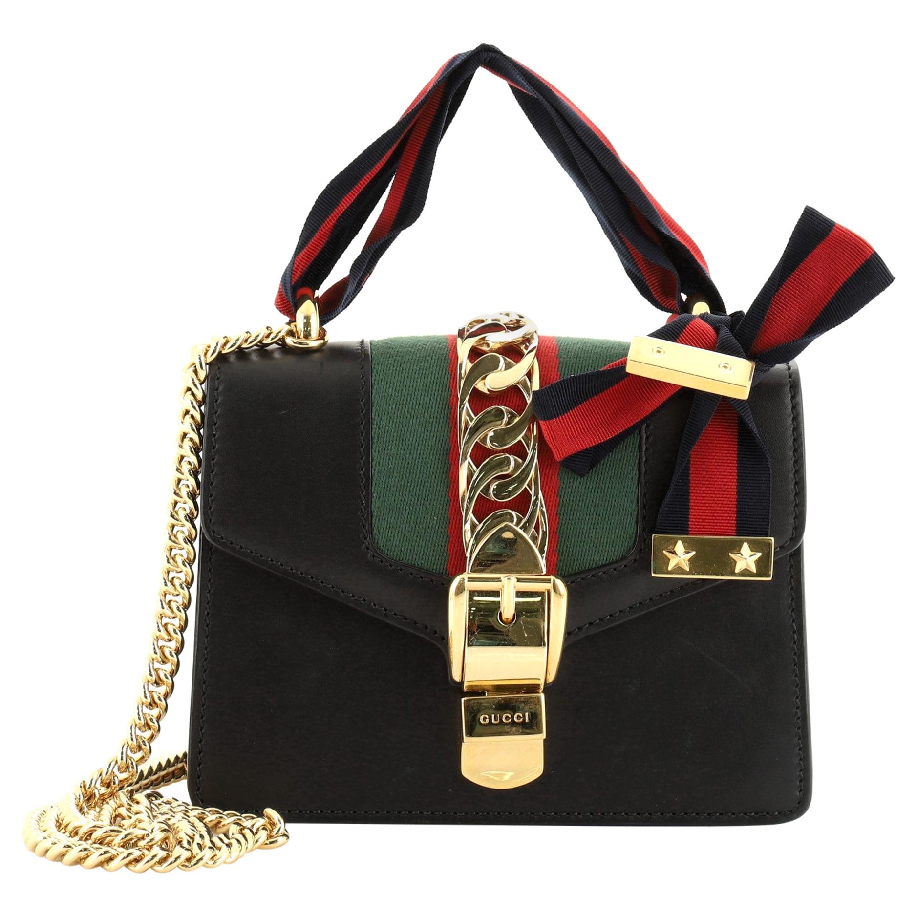 mini sylvie leather shoulder bag