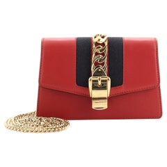 Gucci Sylvie Chain Shoulder Bag Leather Super Mini