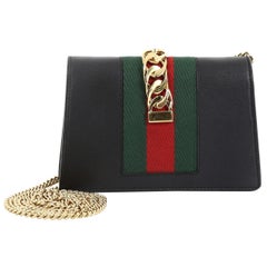 Gucci Sylvie Chain Shoulder Bag Leather Super Mini