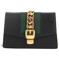 Gucci Sylvie Chain Shoulder Bag Leather Super Mini