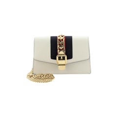 Gucci Sylvie Chain Shoulder Bag Leather Super Mini