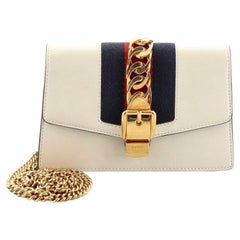 Gucci Sylvie Chain Shoulder Bag Leather Super Mini