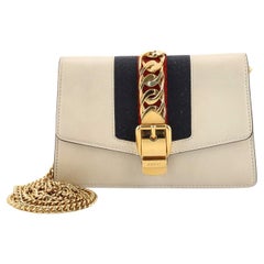 Gucci Sylvie Chain Shoulder Bag Leather Super Mini