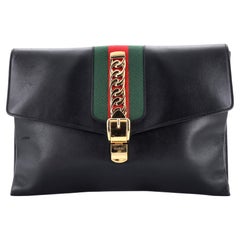 Gucci Sylvie Clutch Leather Maxi