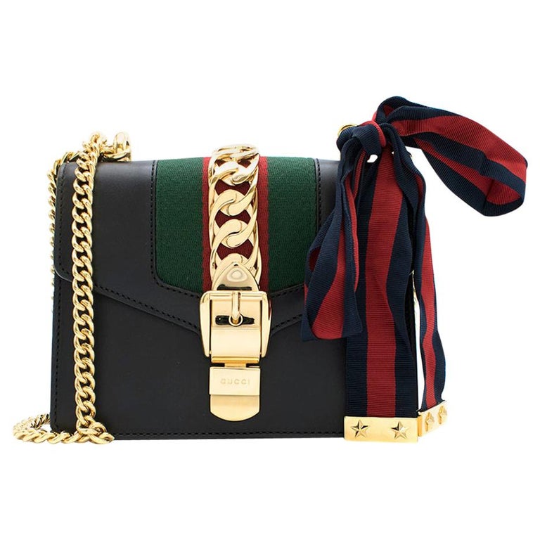 Gucci Sylvie Leather Mini Chain Bag - New Season at 1stdibs