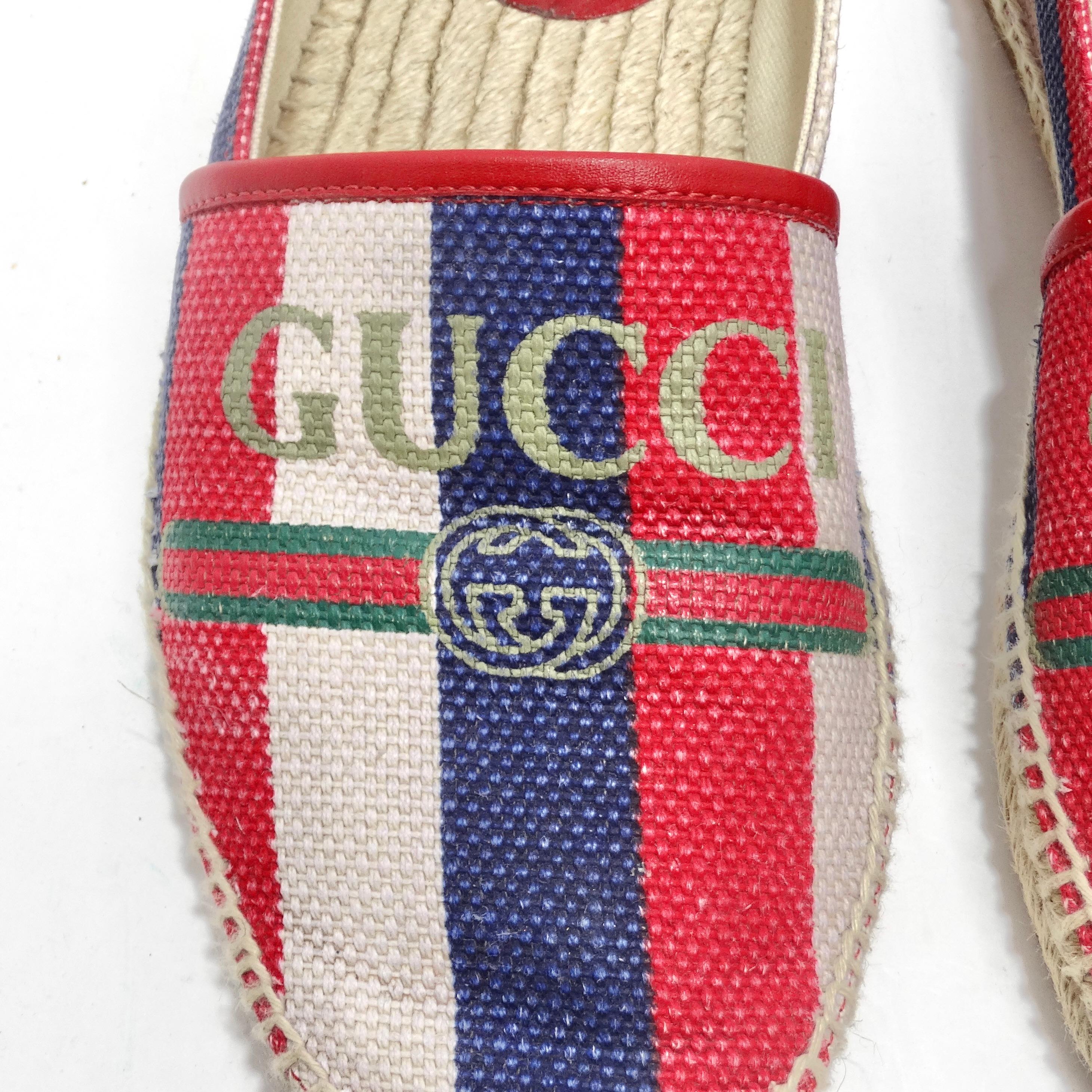 Espadrilles Gucci Sylvie Logo Unisexe en vente