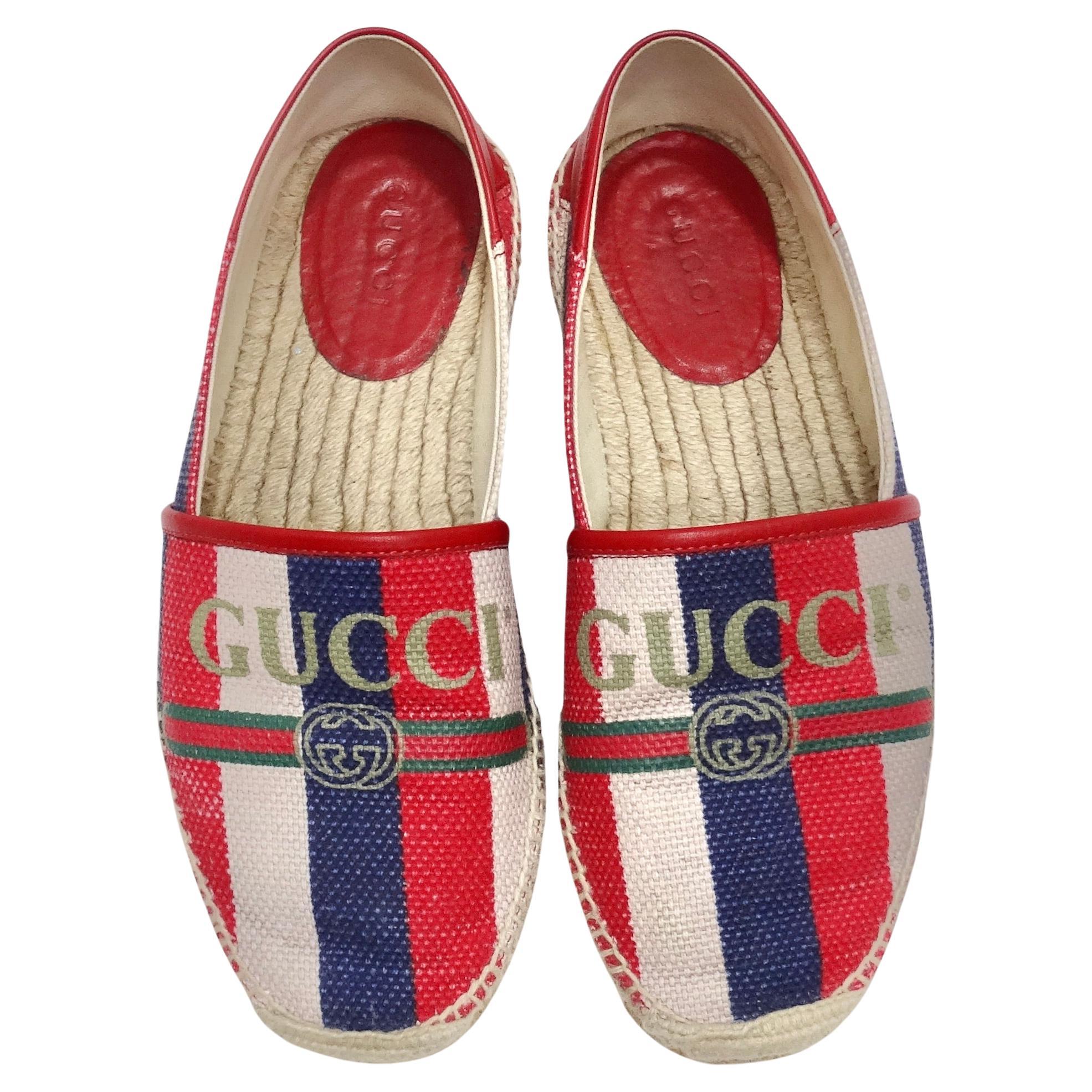 Espadrilles Gucci Sylvie Logo en vente