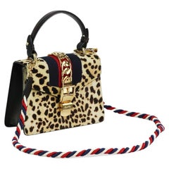 Gucci Sylvie Mini Borsa a tracolla in pelle bordata di vitello