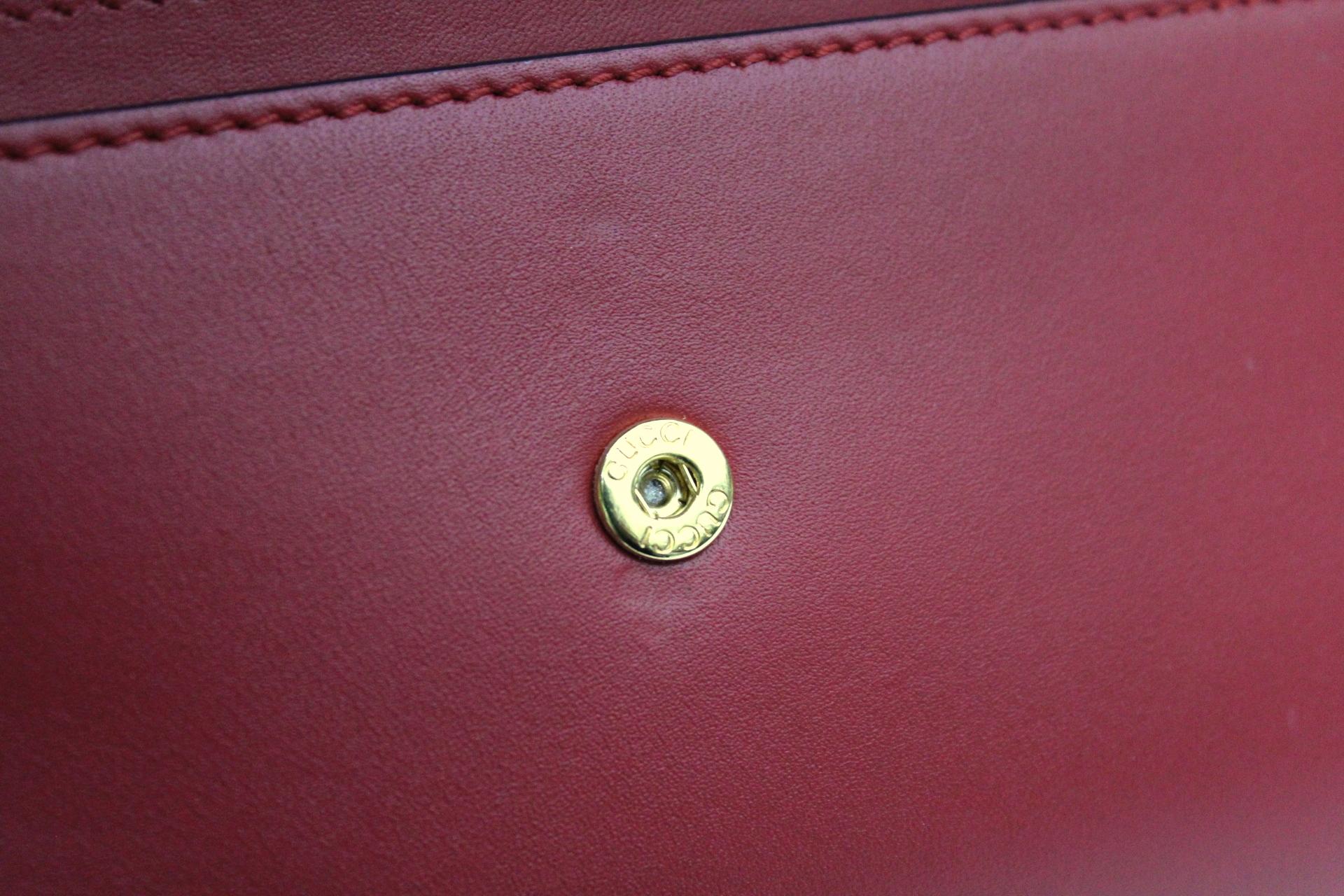 Gucci Sylvie Red Leather Continental Wallet 3