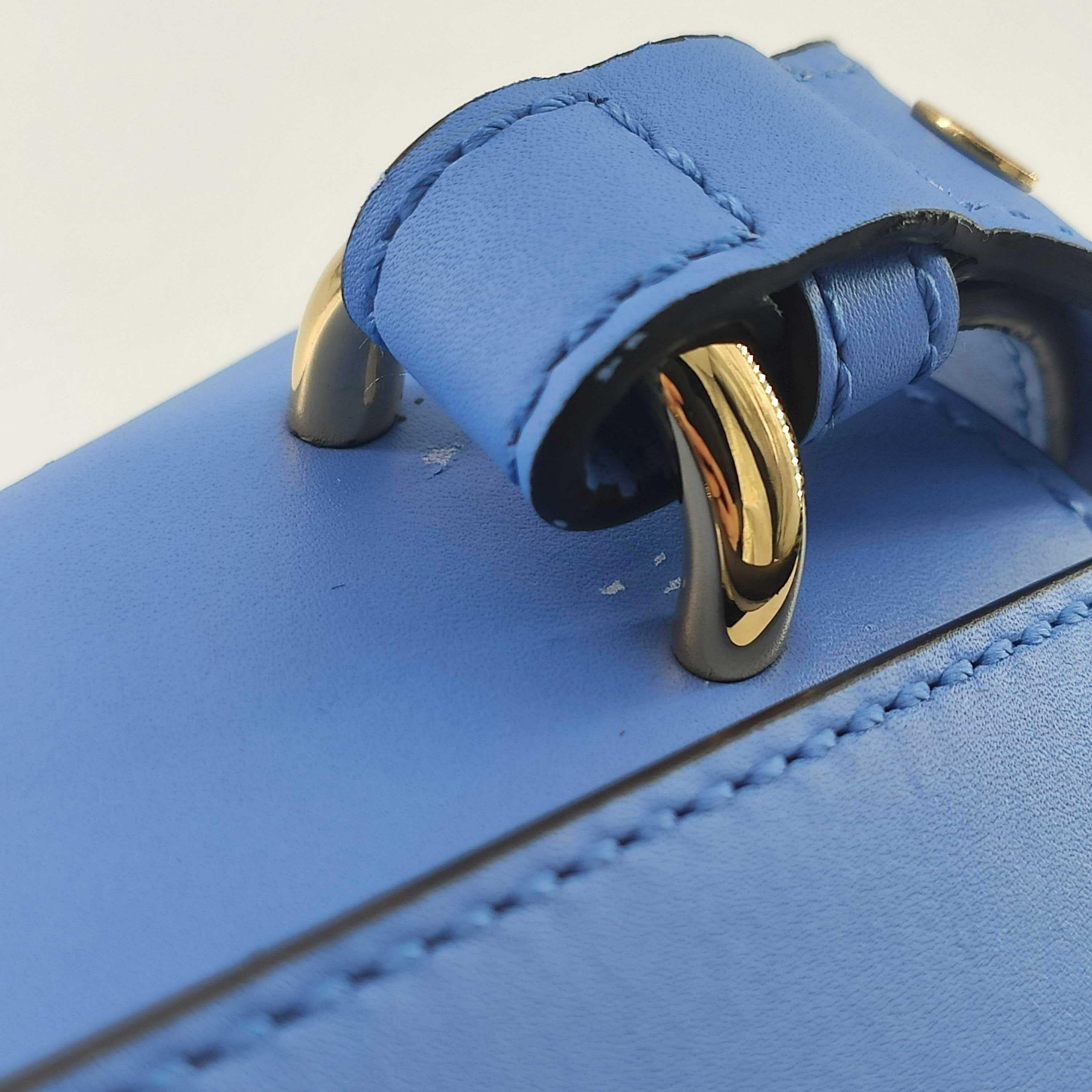 GUCCI Sylvie Shoulder bag in Blue Leather 8
