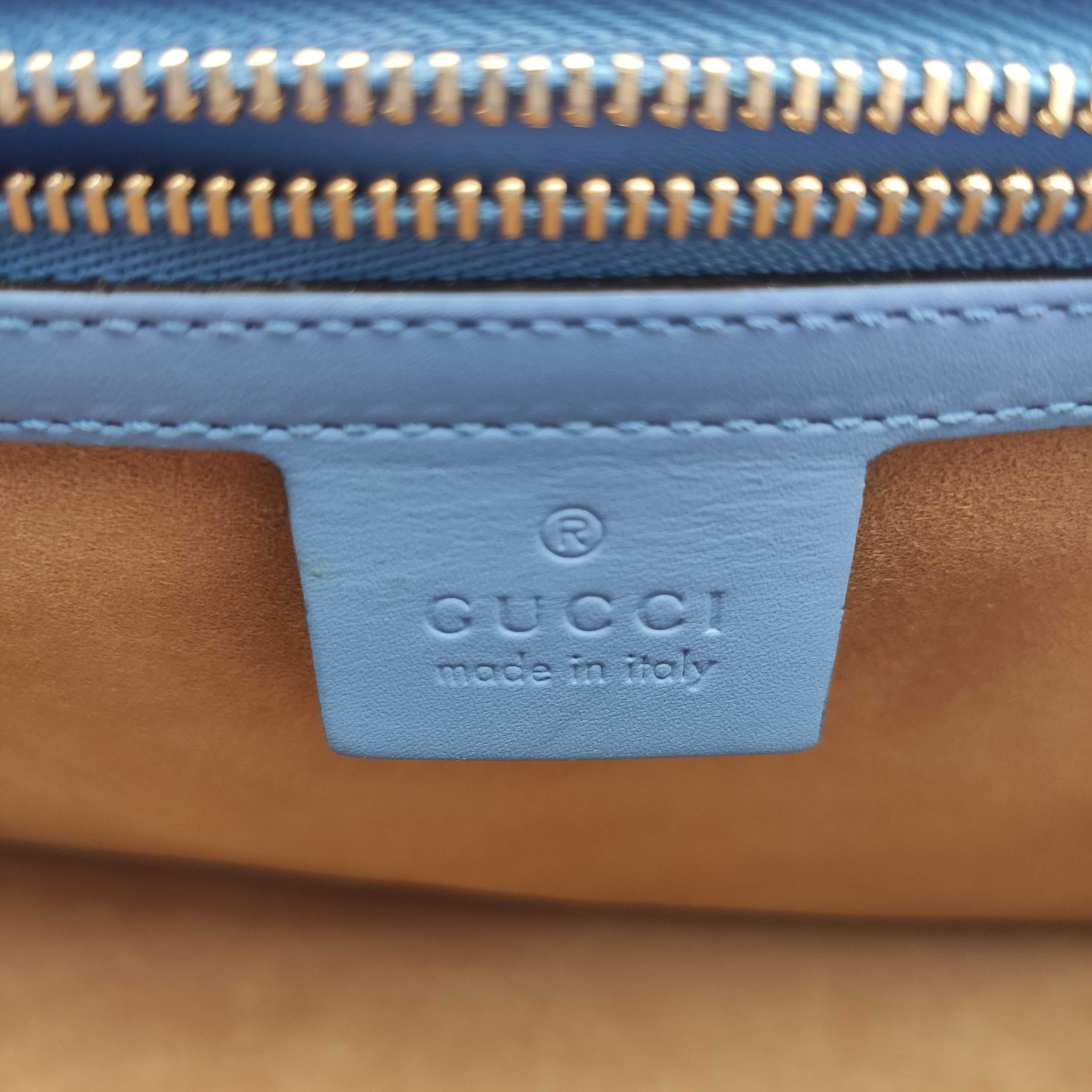 Women's GUCCI Sylvie Shoulder bag in Blue Leather