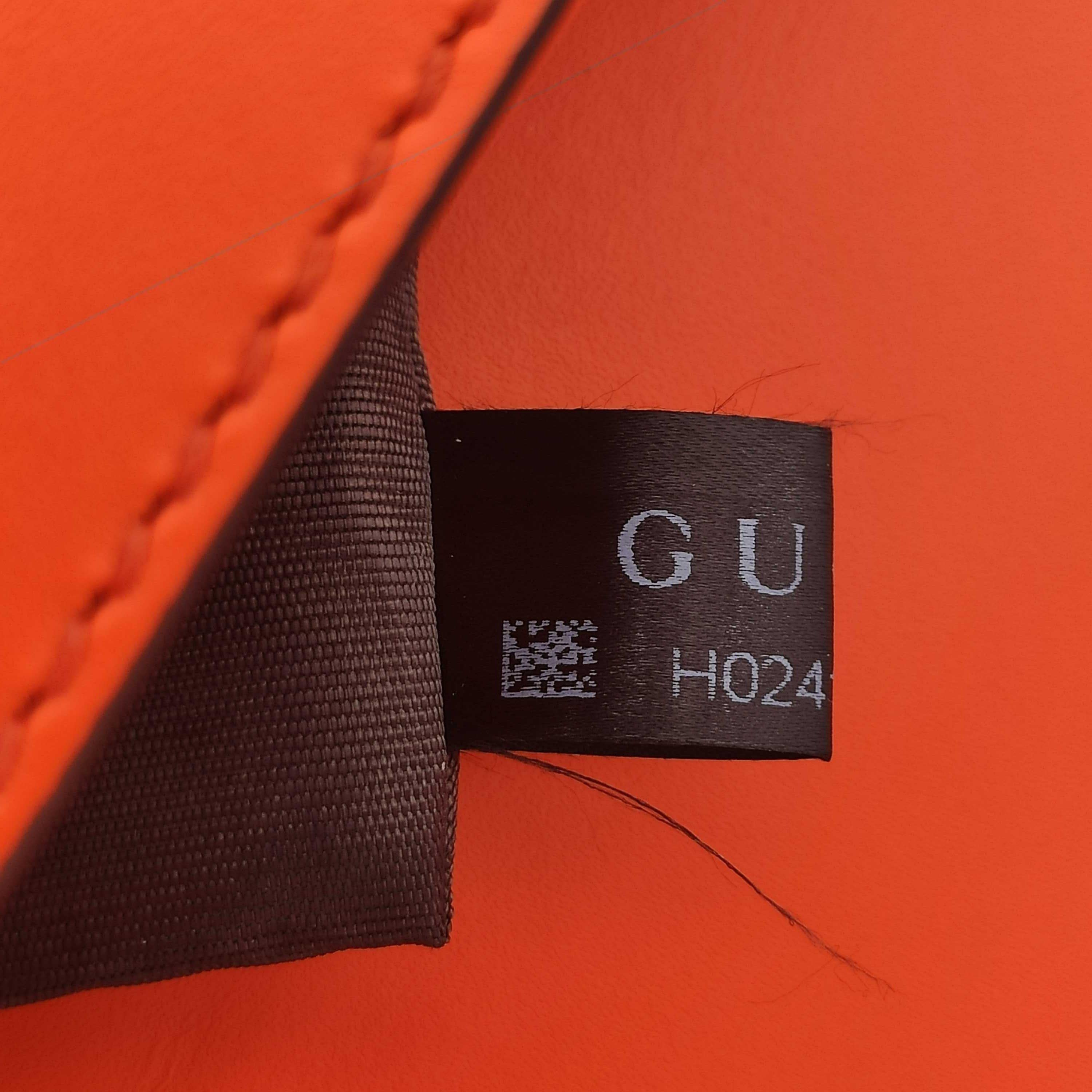 GUCCI Sylvie Shoulder bag in Orange Leather 2